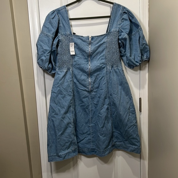 NWT New York & Company Short Sleeve Denim Mini Dress Size XXLarge - Picture 4 of 7